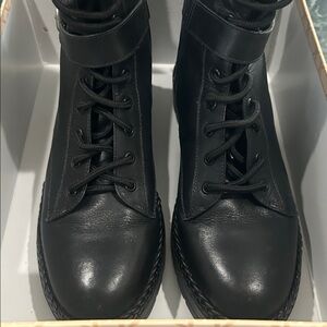 BNWT BCBGmazAzria Helina Combat Bootie Black by Women's Size 6 US 36 EU black